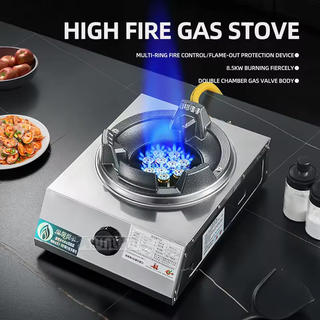 Eaffilifest - Appliances - Cooktops - Energy-saving Double Fierce Fire Stove Estufas High-efficiency Cooktop Fogao A Gas De Cozinha