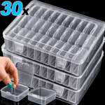 Eaffilifest - Arts, Crafts And Sewing - Beading And Jewelry Making - Beading Storage - 30/14x Clear Rhinestone Boxes Plastic Organizer 5D Nail Art Accessories Containers Art Craft Bead Seed Jewelry Tabletop Storage