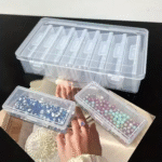 Eaffilifest - Arts, Crafts And Sewing - Beading And Jewelry Making - Beading Storage - Transparent plastic storage box, bead sorting and storage, portable travel case, suitable for DIY jewelry, bracelet making