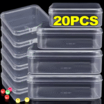 Eaffilifest - Arts, Crafts And Sewing - Beading And Jewelry Making - Beading Storage - 1-20Pcs Clear Plastic Beads Storage Containers Box with Lids Multiple Sizes Storage Square Containers for Jewelry Craft Supplies