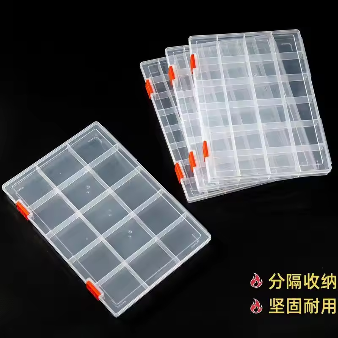 Eaffilifest - Arts, Crafts And Sewing - Beading And Jewelry Making - Beading Storage - Transparent Compartment Plastic Storage Box Jewelry Earring Box Bead Container Storage Case Display Organizer 15/24/36/48 Grids