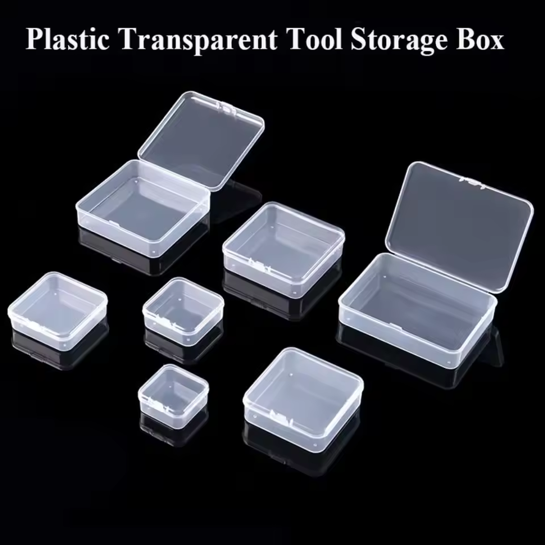 Eaffilifest - Arts, Crafts And Sewing - Beading And Jewelry Making - Beading Storage - Square Plastic Storage Box Transparent Jewelry Beads Container Small Items Sundries Organizer Packing Case Fishing Accessories