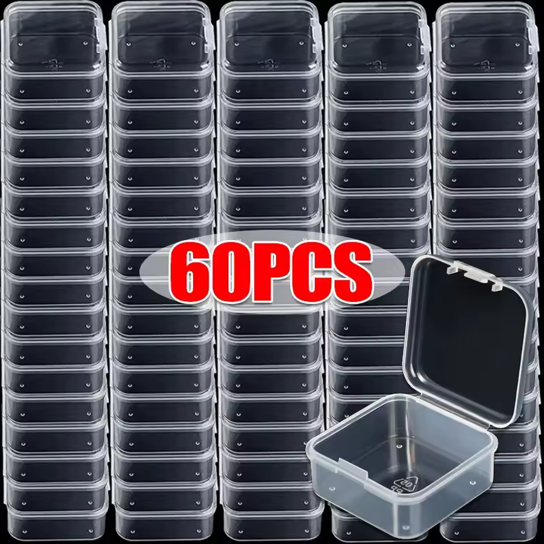 Eaffilifest - Arts, Crafts And Sewing - Beading And Jewelry Making - Beading Storage - 6-60Pcs Plastic Box Dustproof Jewelry Storage Case Container Beads Jewelry Gift Display Box Household Craft Supplies with Lids