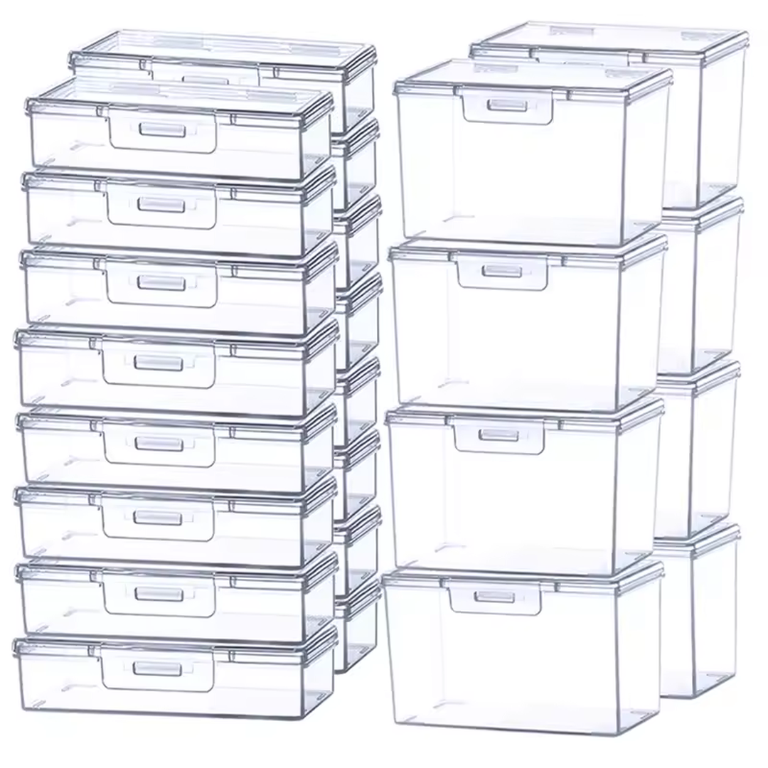 Eaffilifest - Arts, Crafts And Sewing - Beading And Jewelry Making - Beading Storage - 1/5pcs Plastic Small Items Storage Box Poker Organizer Card Case with Lid Dustproof Toy Beads Ring Jewelry Transparent Container