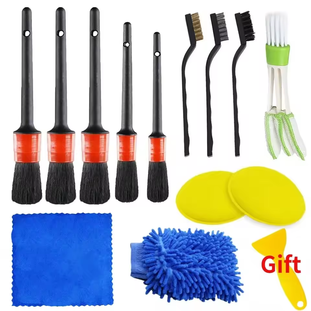 Eaffilifest - Automotive - Cleaning Kits - New Car Cleaning Kit Scrubber Drill Detailing Brush Set Air Conditioner Vents Towel Polisher Car Auto Detailing Tools