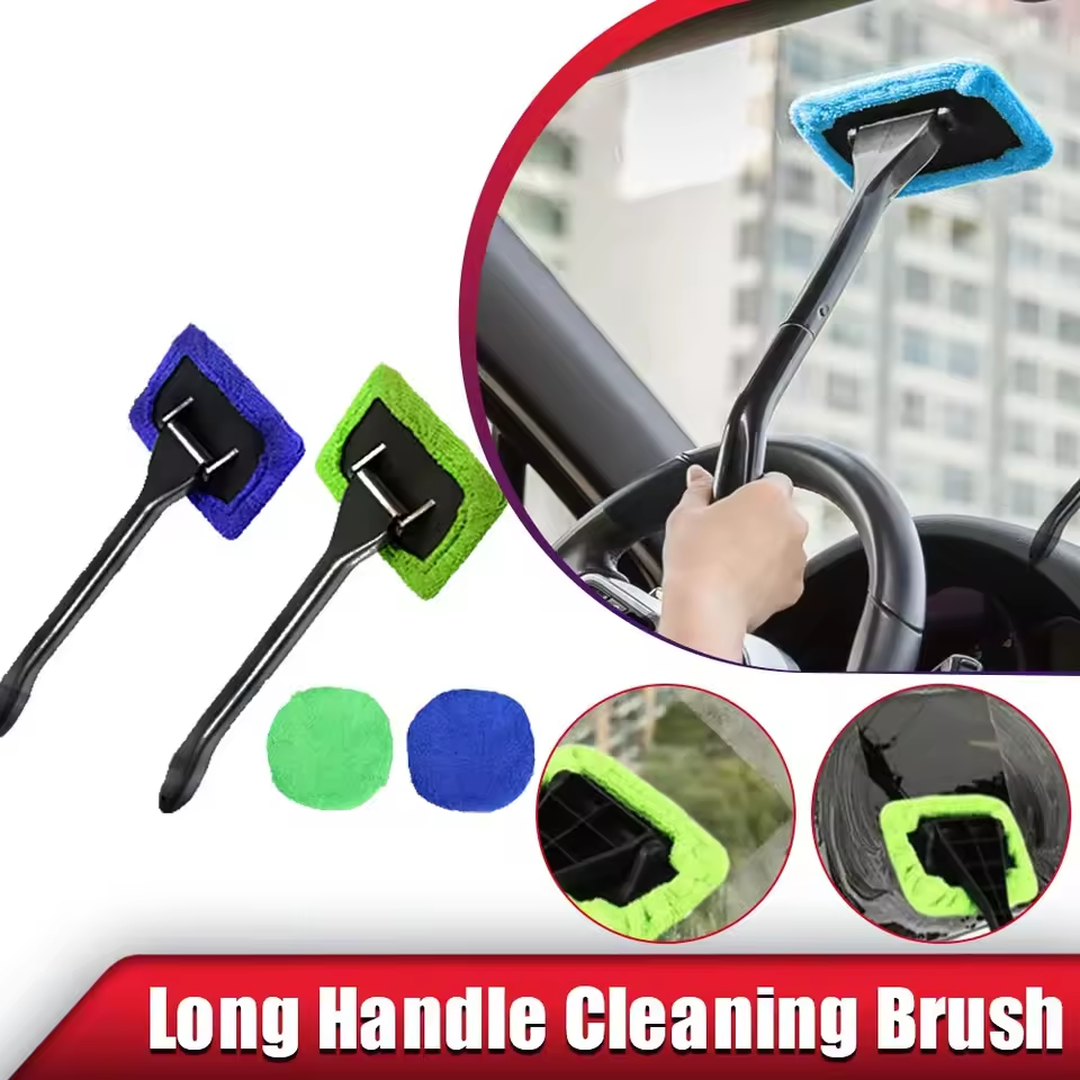Eaffilifest - Automotive - Cleaning Kits - Window Cleaner Brush Kit Windshield Cleaning Cleaning Cleaning Tools Microfiber Towel Car Detail Interior with Long Handles