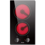 Eaffilifest - Aliexpress - Appliances - Cooktops - Karinear 2 Burners Electric Cooktop 12Inch Built-in Stove Top Knobs Control Residual Heat Indicator, 220v- 240v No Plug included