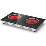 Eaffilifest - Aliexpress - Appliances - Cooktops - Karinear 2 Burners Ceramic Electric Cooktop, 60x35, Countertop or Built-in, with Outlet Plug(USA:110-120V, Europa:220-240V)