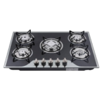 Eaffilifest - Aliexpress - Appliances - Cooktops - 5 Burner Built-In Gas Stove Cast Iron Gas Hob Burner Cooker LPG NG Dual Fuel Stainless Steel Gas Hob Cooktop