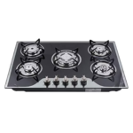 Eaffilifest - Aliexpress - Appliances - Cooktops - Gas Cooker 5 Burners Built-in Gas Hob Stove Hob Cooktop LPG/NG Gas Tempered Glass Hob Cooktop with 5 Gas Burners