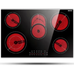 Eaffilifest - Aliexpress - Appliances - Cooktops - Karinear 30 Inch Electric Cooktop 5 Burners Ceramic Cooktop, Drop-in Electric Radiant Cooktop 8400W