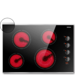 Eaffilifest - Amazon - Appliances - Cooktops - Karinear 30 Inch Electric Cooktop 4 Burners, Knob Control Built-in Ceramic Cooktop, 30" Radiant Electric Stove Top with Glass Protection Metal Frame,Hot Surface Indicator, 220-240v, Hard Wire, No Plug