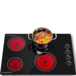 Eaffilifest - Amazon - Appliances - Cooktops - Electric Cooktop 30 Inch - 4 Burners Built-in Ceramic Cooktop, 30" Radiant Electric Stove Top with Knob Control, Hot Surface Indicator, 6700W, 220-240V Hard Wire(No Plug)