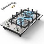 Eaffilifest - Amazon - Appliances - Cooktops - Gas Stove 2 Burner, Propane Cooktop 12 inch, Nafewin Portable Gas Cooktop Stainless Steel Stove Burner with Thermocouple Protection, Lpg/Ng Dual Fuel Built-in Hob for Apartments, Outdoor, Rvs