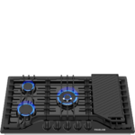 Eaffilifest - Amazon - Appliances - Cooktops - GASLAND Gas Cooktop 36 Inch with Griddle, PRO GH3365EF 5 Burner Propane Stovetop with Reversible Cast Iron Grill/Griddle, Gas Countertop Plug-in, NG/LPG Convertible Cooktops, Black