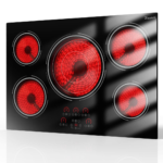 Eaffilifest - Amazon - Appliances - Cooktops - 30 Inch Electric Cooktop - 9000W Powerful 5 Burner Electric Stovetop, 220V Built-in Ceramic Stove 30 Inches with Triple Ring, Timer, Safety Lock, Pause, 220V-240V Hard Wired (No Plug)