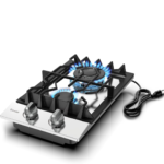 Eaffilifest - Amazon - Appliances - Cooktops - 12 Inch Gas Cooktop, LPG/NG Convertible Built-in Gas Stove Top with 2 Burners 18000BTU, 304 Stainless Steel 2 Burner Propane Stove, Propane Stovetop Thermocouple Protect for Apartments, Rvs