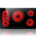 Eaffilifest - Amazon - Appliances - Cooktops - 36 Inch Electric Cooktop 5 Burner, Built-in Electric Stovetop with Flexible Bridge & Triple Ring Burner, 9600W Cooktop Electrics with BBQ Burner, Timer, Safety Lock,Pause, 220V-240V Hard Wire