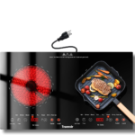 Eaffilifest - Amazon - Appliances - Cooktops - 2 Burner Electric Cooktop, 24 Inch Countertop & Built-in Electric Stove 2000W, Portable Double Burner Ceramic Cooktop, Child Safety Lock, Timer, 8 Power Levels, 110V-120V Plug in