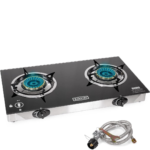 Eaffilifest - Amazon - Appliances - Cooktops - Barton Double Burner Stove w/Auto Ignition LPG Tempered Glass Outdoor Propane Portable Camping Cooktop Range 2-Burner Gas Burner