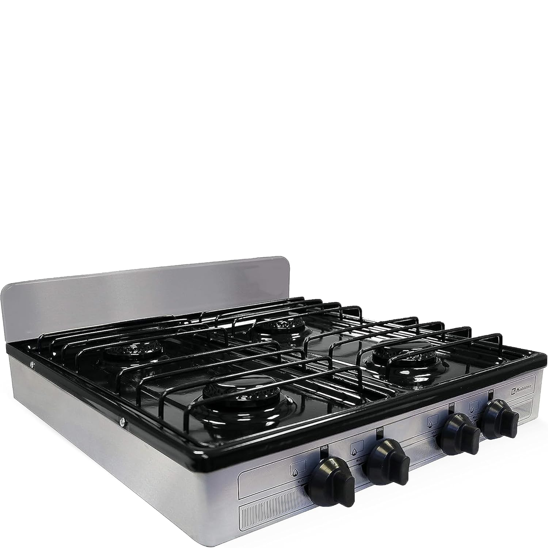 Eaffilifest - Amazon - Appliances - Cooktops - Koblenz PSK-400S 4 Portable Porcelain Cover and Four 16,000 BTU Burners, Stainless Steel Stove for Propane Gas, Silver